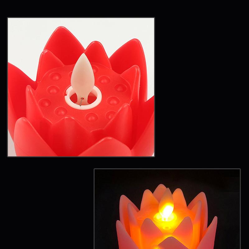 Светодиодный светильник Lotus на батарейках, цветной, мягкий, естественный свет, буддийские лампы, молитвенные мерцающие светодиодные свечи, чайная лампа, украшение храма