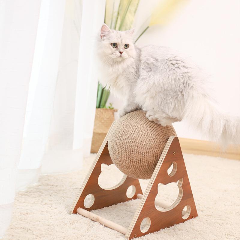 Игрушка-когтеточка Andy Cat из сизаля, игрушка-мяч для кошек, шлифовка лап, износостойкая когтеточка для котят, когтеточка, аксессуары для кошек