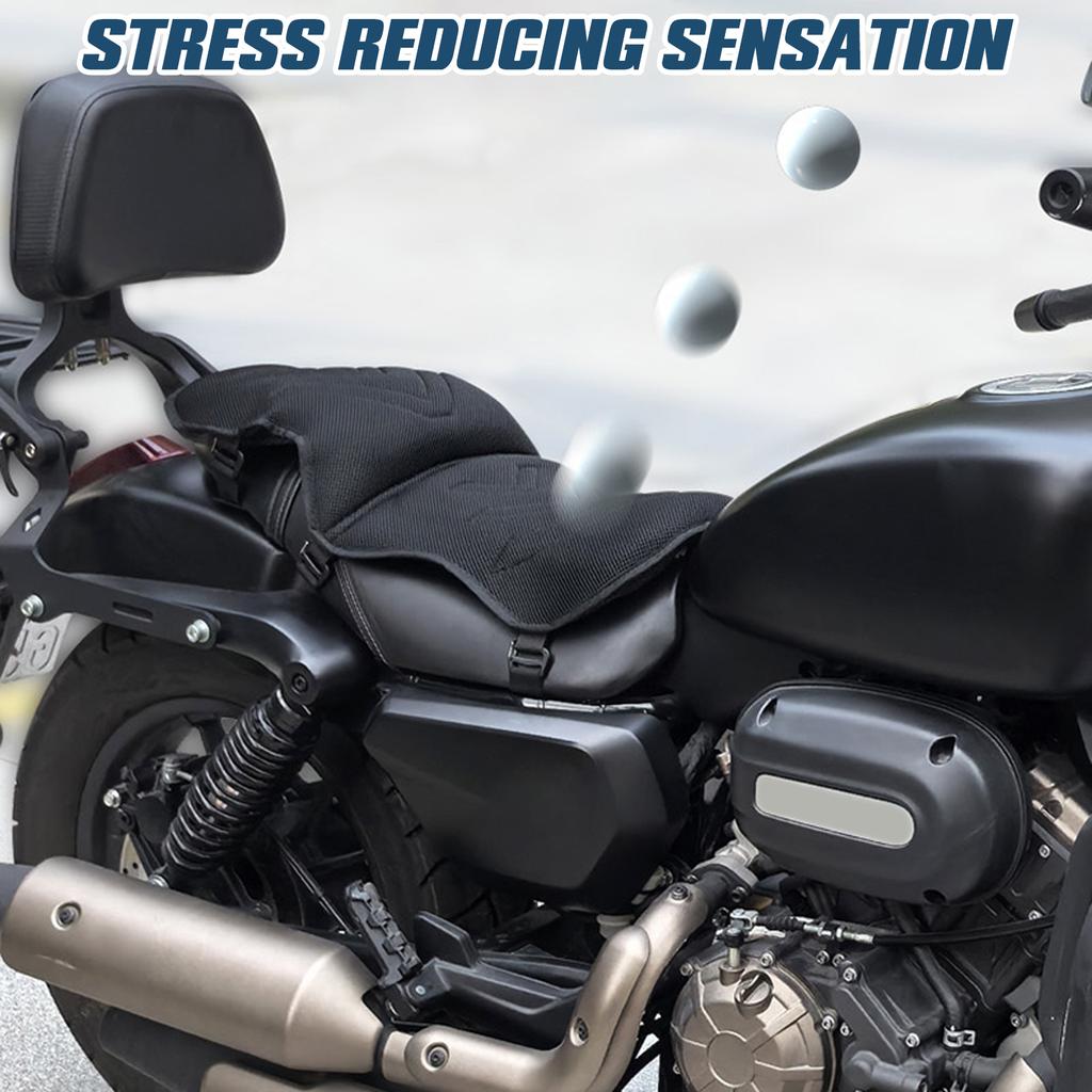 Подушка для сиденья мотоцикла с гелем, амортизирующая, высокоэластичная, дышащая, подушка для сиденья мотоцикла