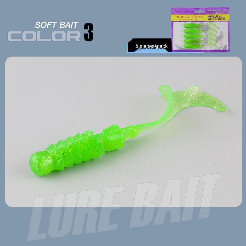 Большая волна, кудрявый хвост, мягкая приманка для окуня и мандаринки