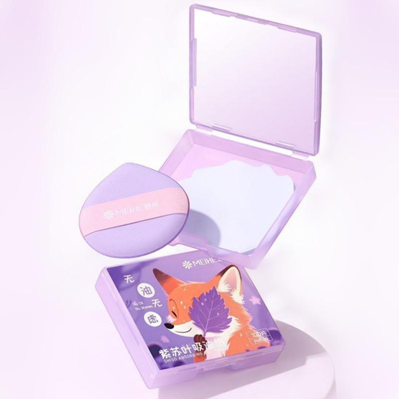 Oil Control Blotting Paper Sheets 100 Pack Facial Makeup Shine Absorbing Easy To Carry For Parties And Work