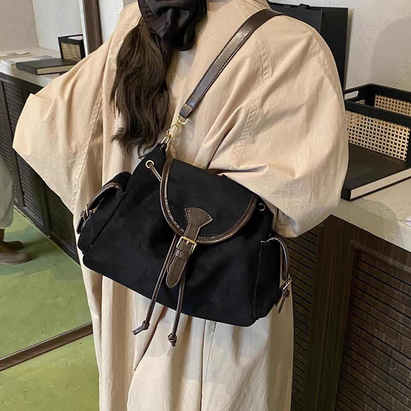 Осенняя замшевая сумка под мышкой женская новая модная ретро сумка-подушка высококлассная одноплечевая сумочка