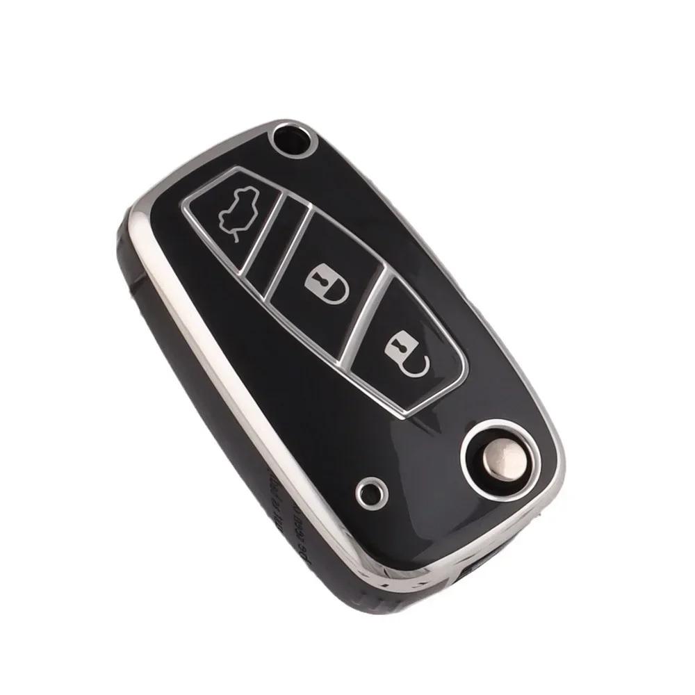 Новый чехол для автомобильного выкидного ключа из ТПУ, чехол-брелок для Fiat 500 Panda Stilo Punto Doblo Grande Bravo 500 Ducato, аксессуары для микроавтобусов