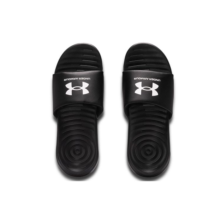 Under Armour Ansa Fixed Slide Black White Men Sneakers 3023761-004