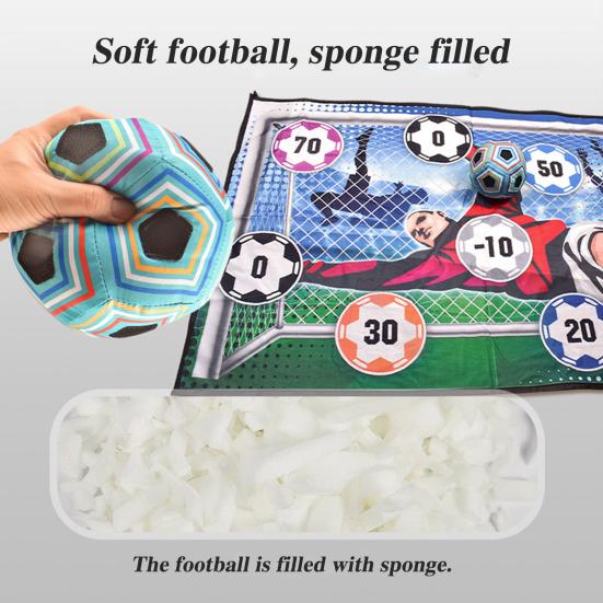 Футбольные игры для детей Футбольный игровой набор для мальчиков Коврик для футбола в помещении с целевыми зонами Тренировочные броски Улучшение навыков Футбольные подарки для детей