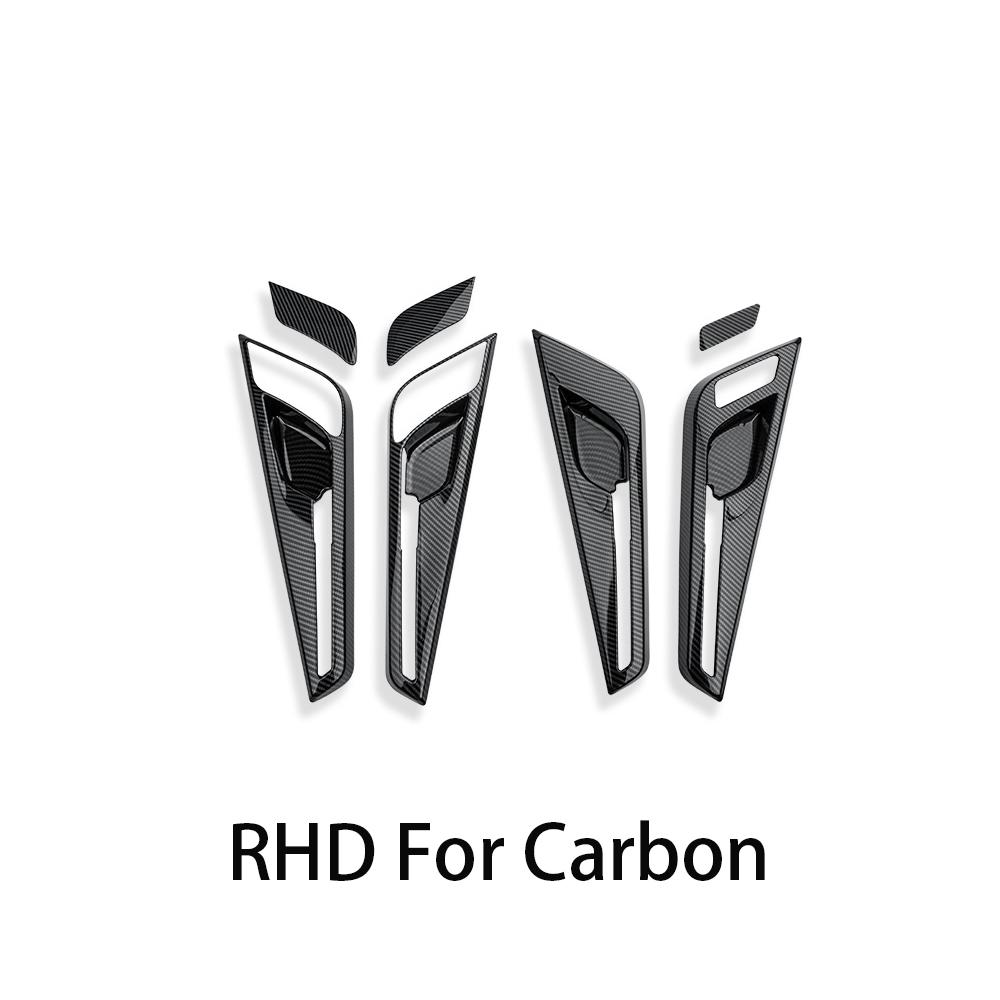 LHD/RHD For KIA EV6 -2026 Inner Door Handle Bowl Cover Carbon Fiber Style ide Door Panel Trim Stripe Interior Accessories