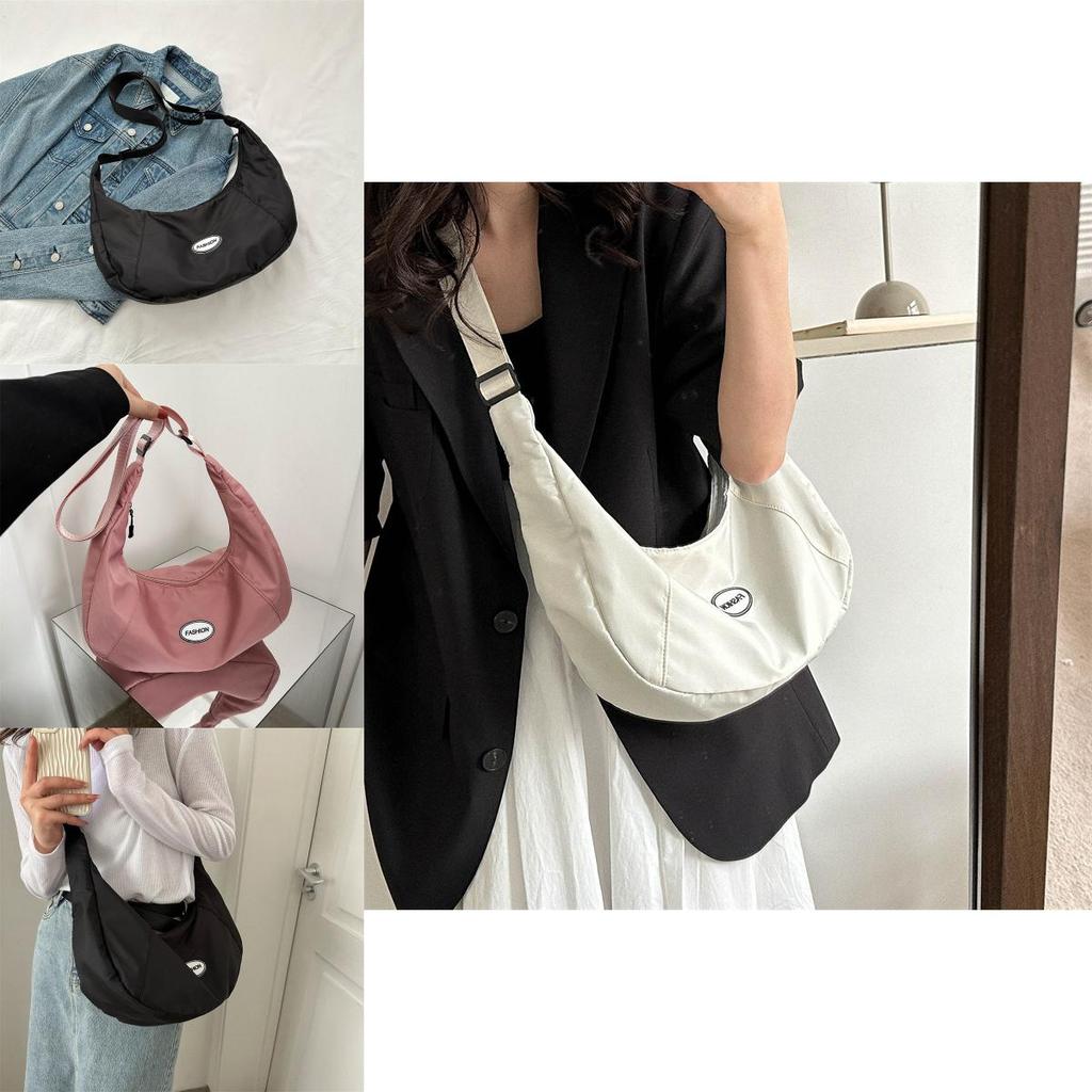 Trendy Large Capacity Dumpling Shape Shoulder Bag For Women Street Style Fashion 2023 Summer New Simple Single Shoulder Bag