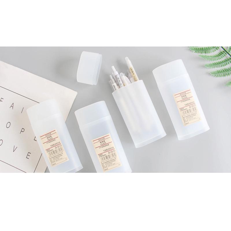 Прозрачный пенал, пластиковый простой канцелярский однотонный студенческий пенал