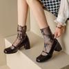 Модные женские носки Harajuku Ladies Breathable Transparent Floral Ladies Flower Ladies Sweet Mesh Fishnet Socks Soft Funny Socks Hosiery Sox