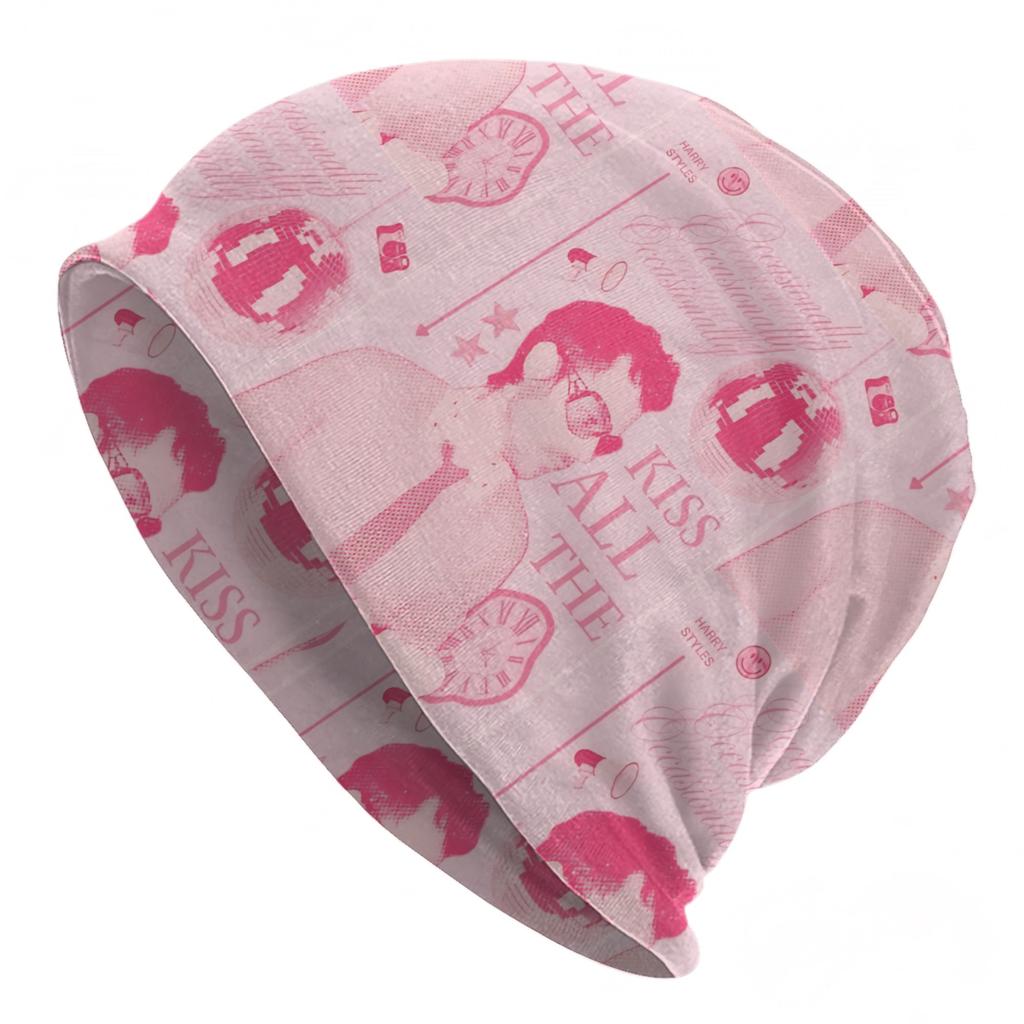 Kiss All The Time New Album Caps Harrys Music Styles Unisex Women Skullies Beanies Hats Summer Warm Multifunction Bonnet Hat
