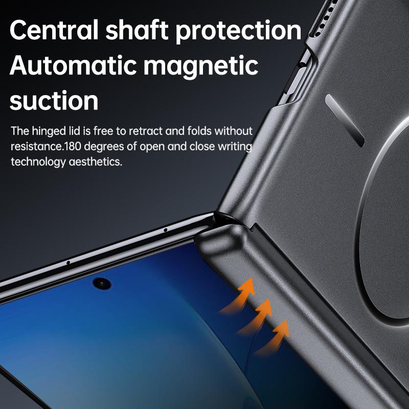 Защитный чехол на шарнир для Magsafe Для VIVO X Fold 6 Магнитная металлическая краска Жесткий ПК Откидная складная крышка телефона Для VIVO X Fold6