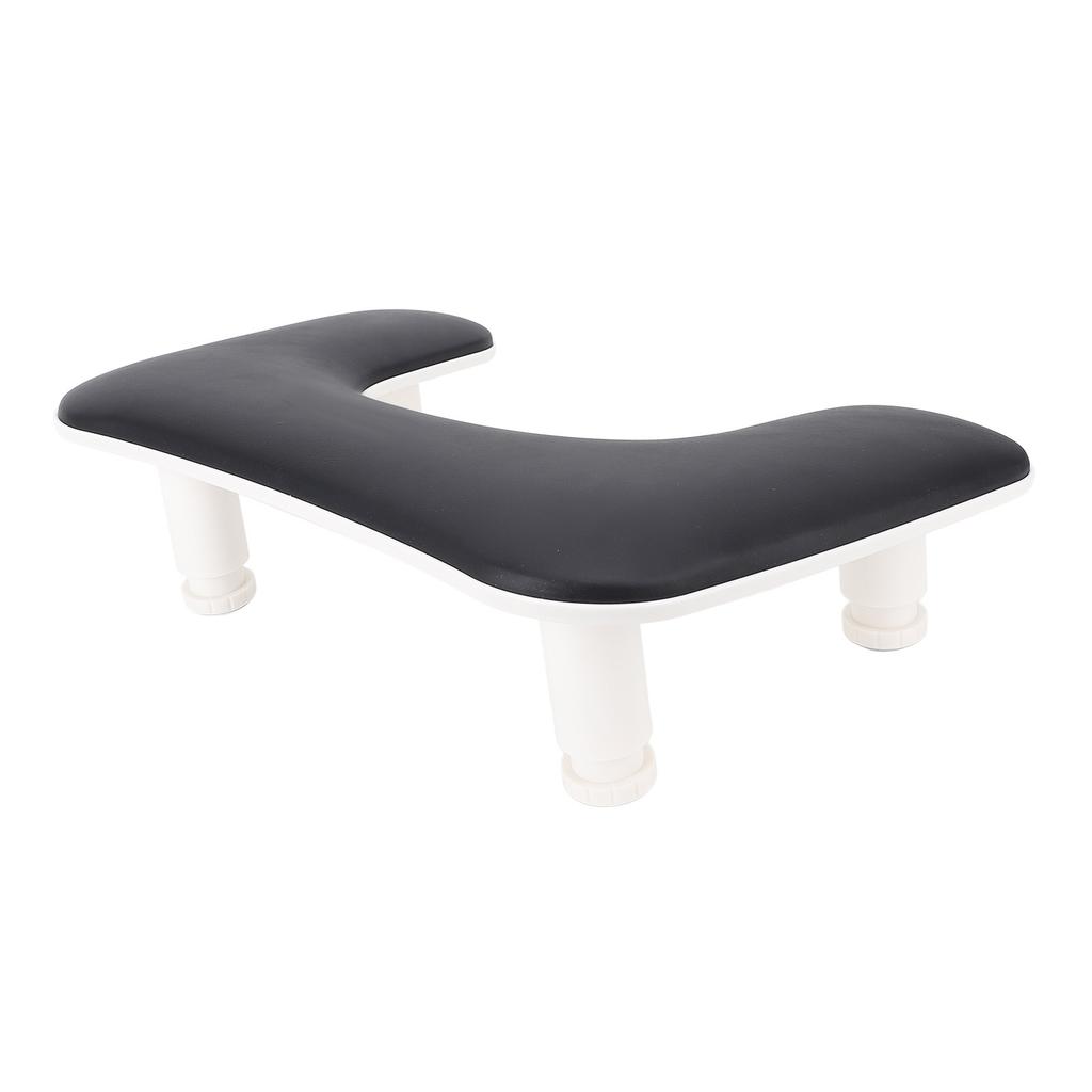 U Shaped Manicure Hand Rest Height Adjustatle Nail Arm Rest Stand Hand Rest Pillow for Nail Salon Black