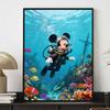 Disney Diamond Painting Mickey Underwater Dive Kit Diamond Art Painting Set for Home Office Decoration Handmade Gifts