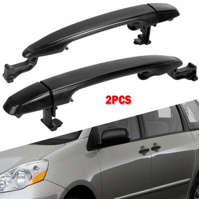 2x Ручка двери для Toyota Sienna 04-10 Внешняя Черная Передняя Левая Сторона Водителя LH