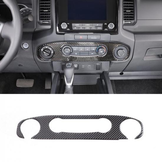 Soft Carbon fiber Console Air condition Cover Trim for Nissan Frontier 2024+