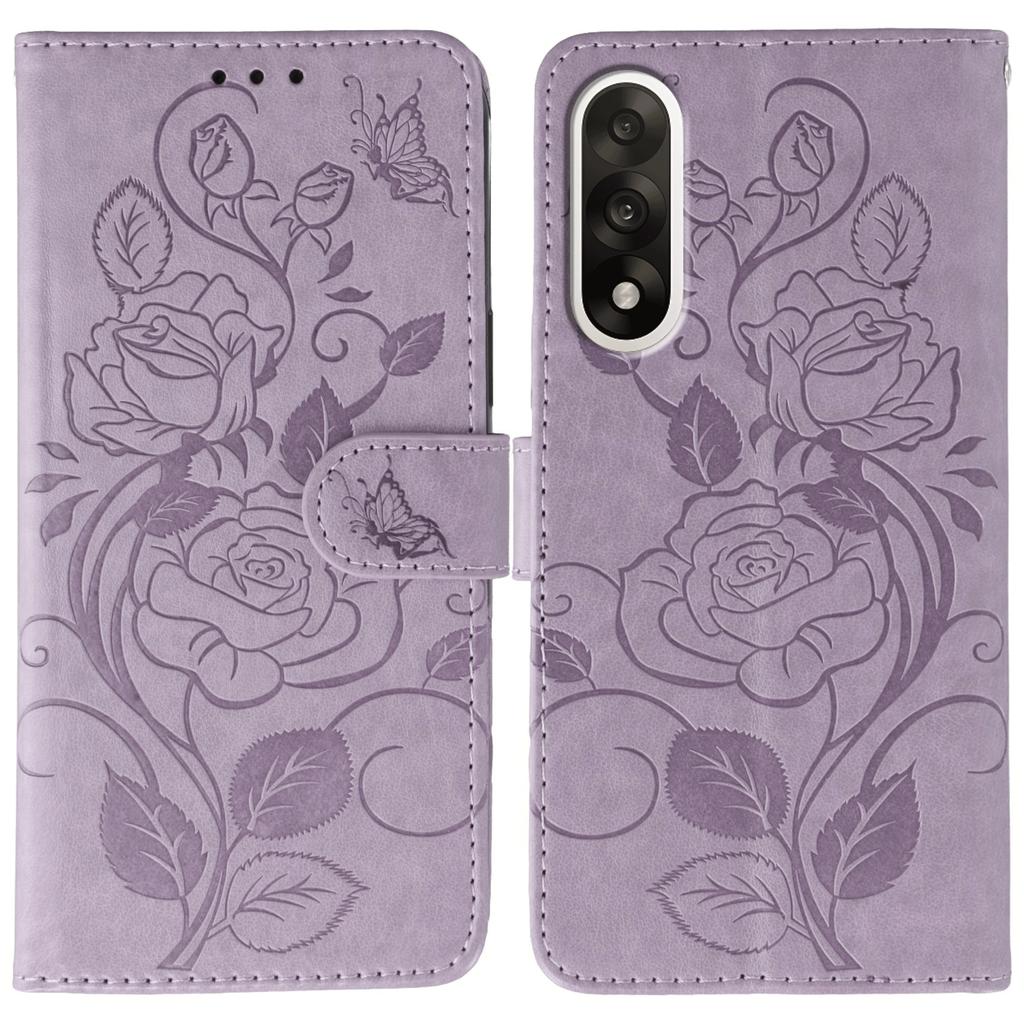 For OnePlus Ace 5 Ultra 5G/Nord 5 5G Case Wallet Stand Imprinted Rose Butterfly PU Leather Phone Cover