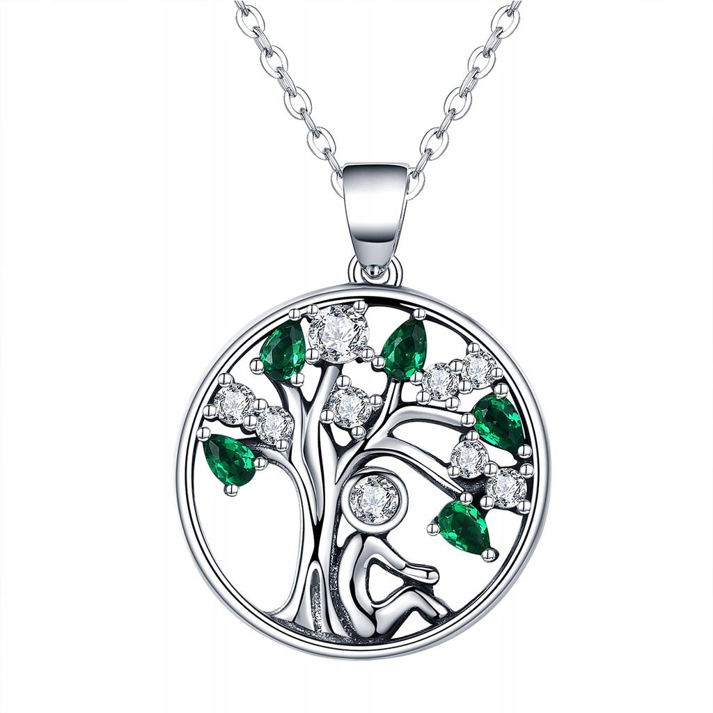Chain Pr 925 Tree Of Life Tree Zircons Pendant