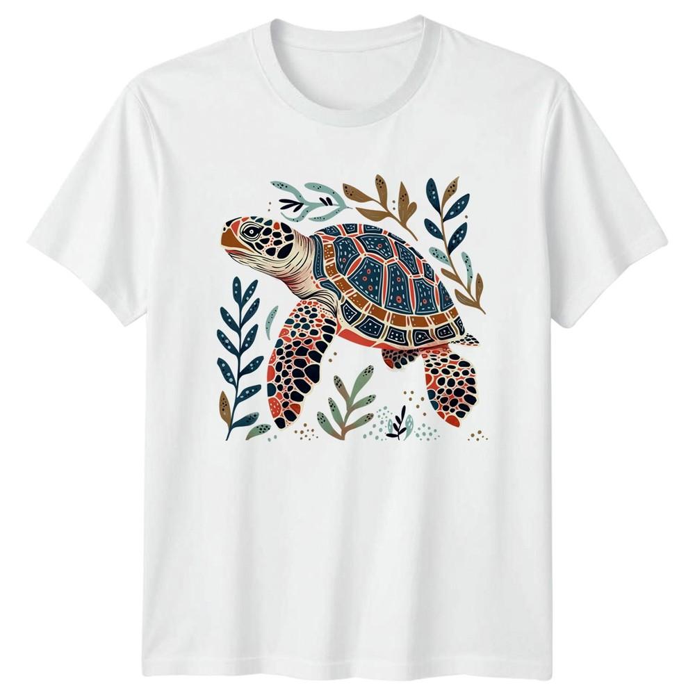 Scandinavian Sea Turtle TShirt Marine Life Nature Birthday Gift For Him And Her