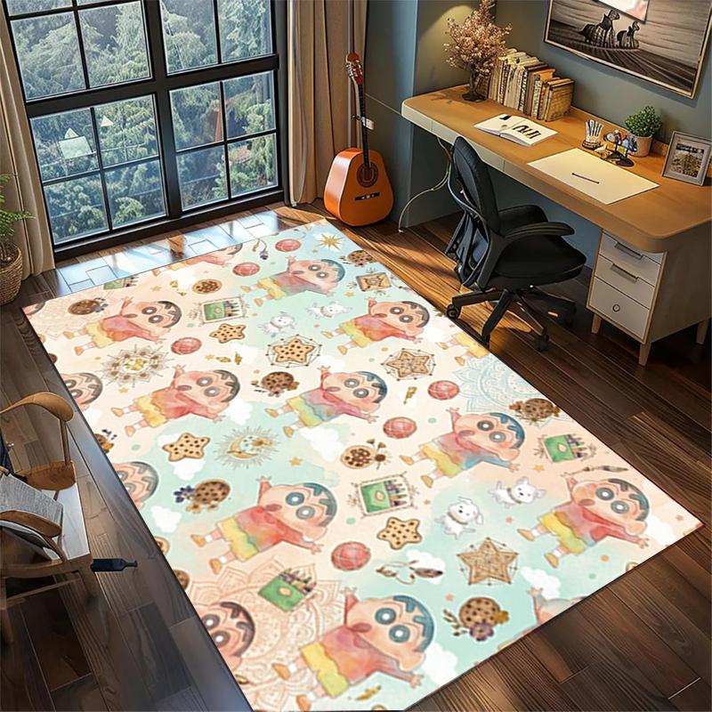 Crayon Shin-chan Large Area Rug Non Slip Washable Floor Mat for Bedroom Gamer Room Home Decor