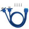 Кабель-адаптер 5 Гбит/с USB 3.0 19-контактный на 2 AF с отверстиями для винтов для крепления на панель, адаптер для крепления на материнскую плату, кабель-удлинитель USB 3.0, разъем на материнской плате