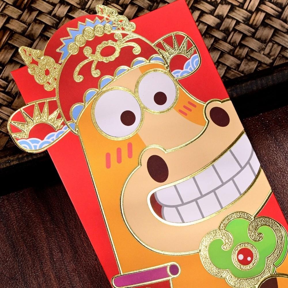 Traditional Bronzing 2026 Lucky Red Bag Horse Theme Bronzing Money Envelope  Chinese New Year