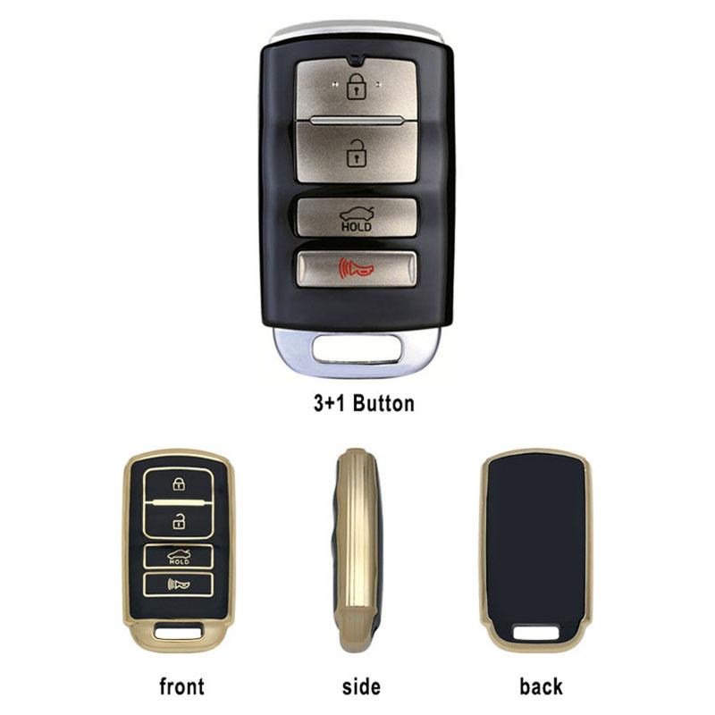 4 кнопки для KIA Cadenza K9 K7 K-04 Sorento K900 и New K7 TPU Auto Shell Fob Cover Holder Car Key Case Keychain Protector