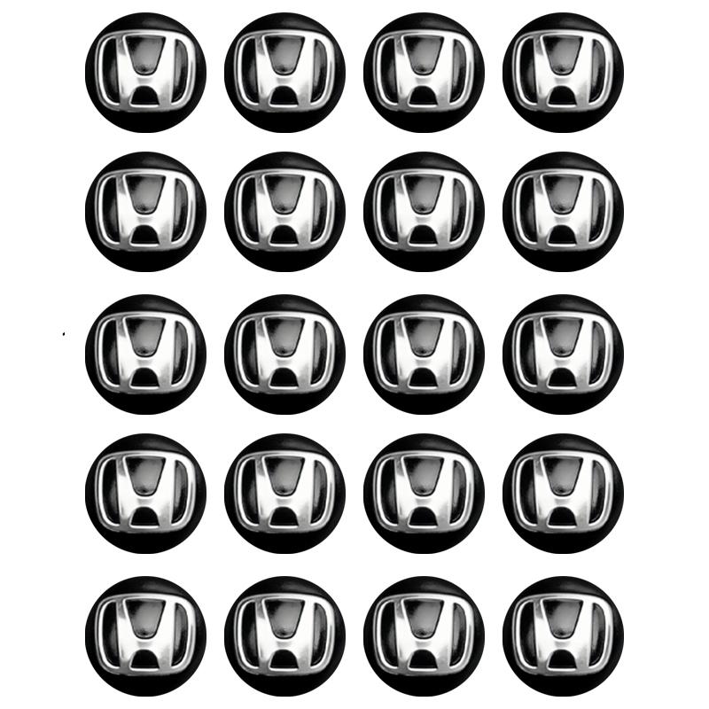14mm 3D Car Key Remote Control Badge Stickers Emblem Decal For Honda Odyssey Mugen Civic Accord CRV Hrv Jazz CITY Fit Accessory TP6