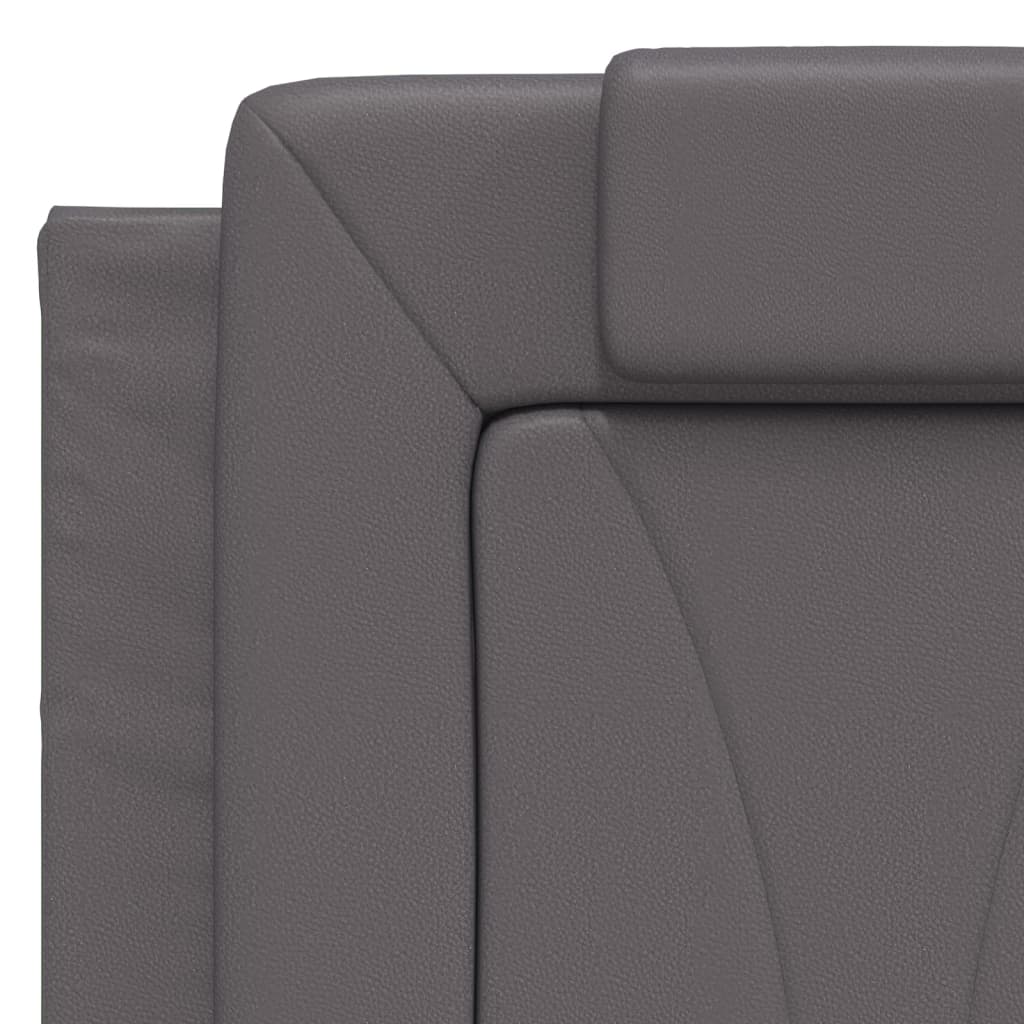 Headboard Cushion  Viana  Gray 140 cm Faux Leather