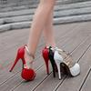 Fashion New Women Summer Thin High Heels Embroidered Peep Toe Gladiator Pumps Office Sandals Party Shoesh65