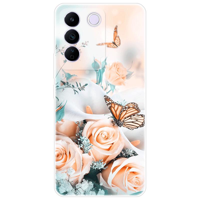 For Vivo V27e V 27e Case Soft Silicone Back Cover Cartoon Phone Case Diversification