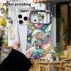 Phone case: 2D flat, suitable for iPhone 18, 17, 16, 15, 14, 13, 12 Pro protective case, space little astronaut, perfect Christmas and Halloween holid