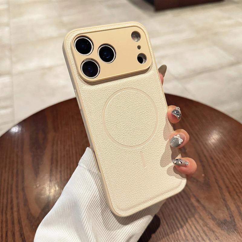 Ультратонкий кожаный чехол для iPhone 17 Pro Max 17 Air Magsafe Магнитная матовая крышка для телефона для iPhone 17 16 14 15 13 12 11 Pro Plus