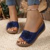 Fashion Shoes Women Sandals Summer Elegant Shoes Woman Slides Sandals Ladies Wedge Sandals for Women Casual Footwear Slipper Female