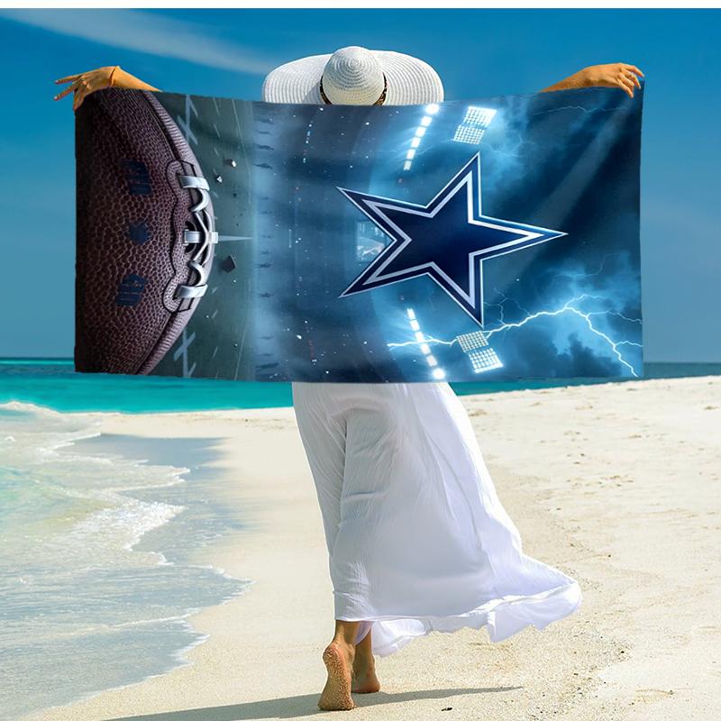 1pc Dallas Cowboys Beach Towel, Comfortable and Thick, and Swimming/Bath/Picnic/Camping Towel, Suitable for Seaside Beaches