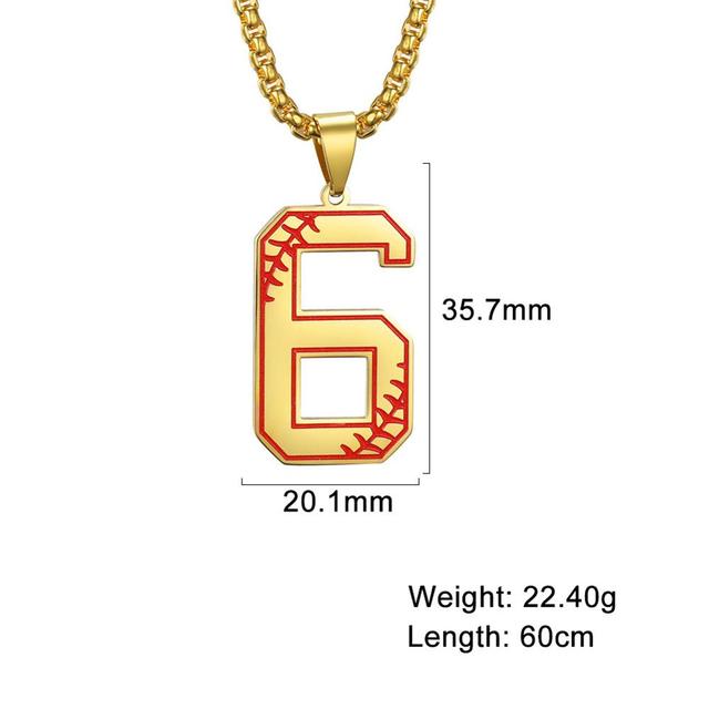 My Shape Baseball Pattern Number Подвеска Ожерелье Для Мужчин Спорт Баскетбол Фигурка Ожерелья Из Нержавеющей Стали Модные Мужские Украшения