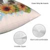 Bunny Floral Nature Square Pillowcase Polyester Linen Velvet Creative Zip Decor Sofa Cushion Cover