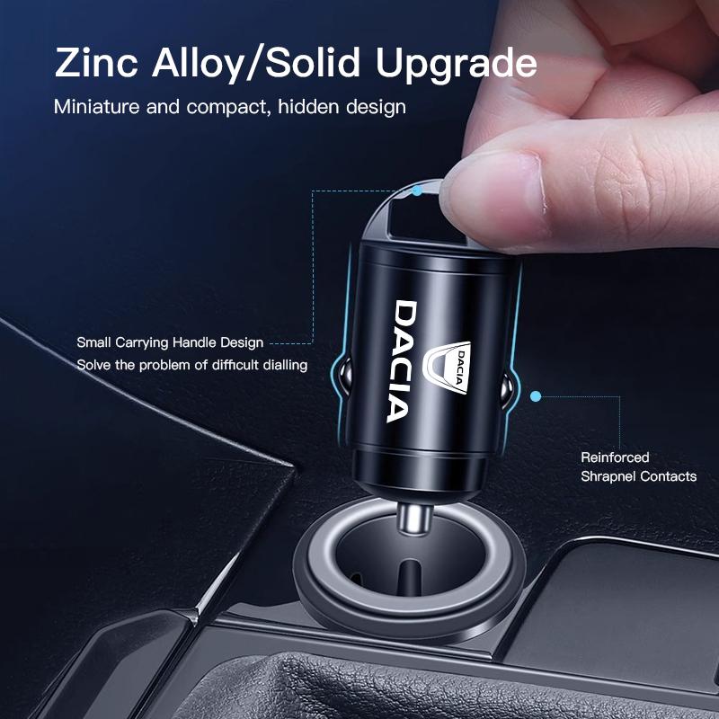 100W QC3.0 PD Mini Car Charger Fast Charging Car USB Type C Charger For Dacia Duster Spring Sandero Stepway Dokker Lodgy Jogger