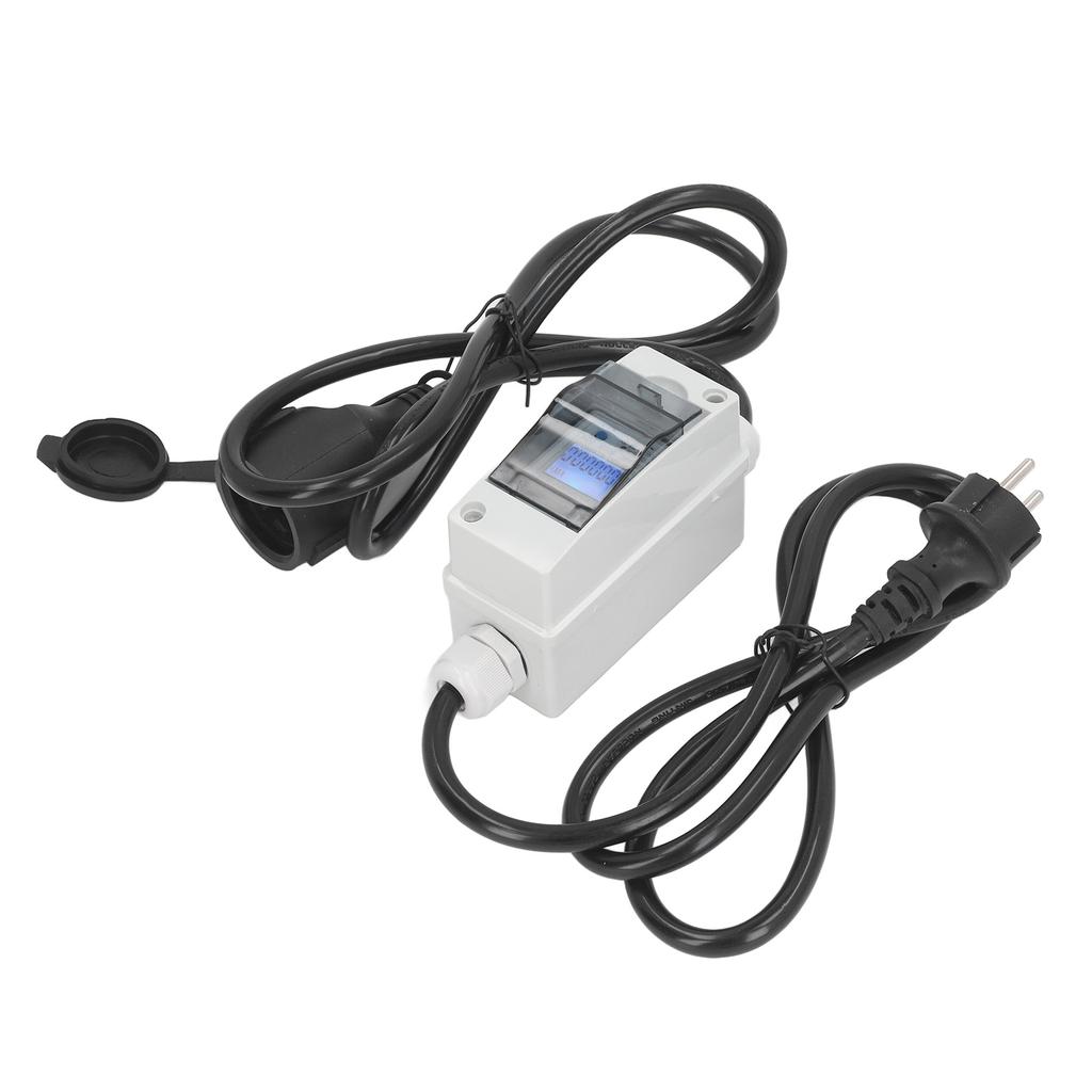 Мобильный цифровой счетчик электроэнергии IP65 Водонепроницаемый портативный ЖК-дисплей Монитор потребления электроэнергии