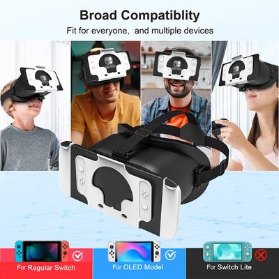 VR-гарнитура 3D VR-очки Удобное оголовье 3D-очки виртуальной реальности Эргономичный иммерсивный опыт для Nintendo Switch OLED