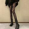 Women Pantyhose Lace Fishnet Hollow Out High Elasticity Flower Embroidery Ultra-thin Skinny Anti-slip Long JK Thighs Skirt And Shorts Accessory