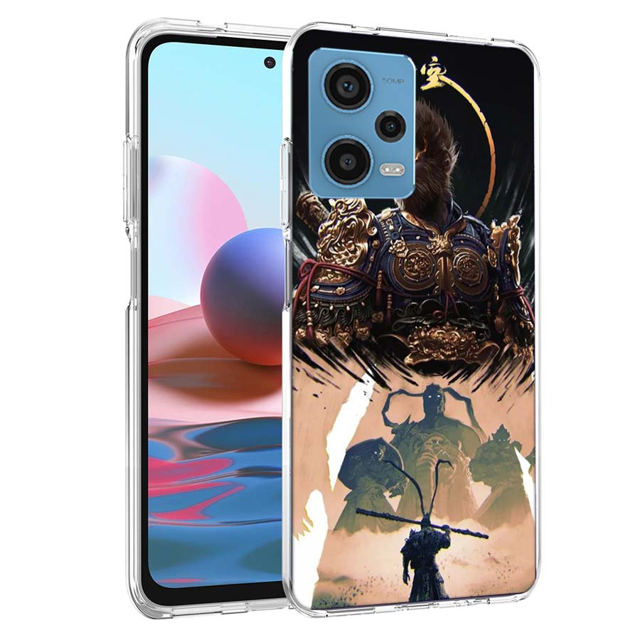 Чехол для телефона Black Myth Wu Kong для Redmi Note 13 12 14 15 Pro Plus 13R 11 11T 11E 11S 10 Pro 10S 9 9S Прозрачный ТПУ Чехол C
