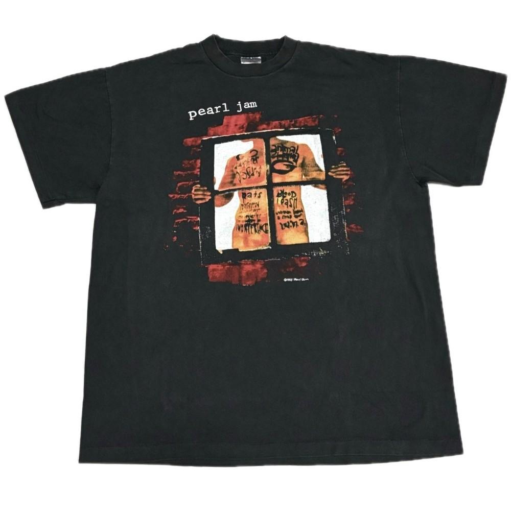 Винтажная футболка Pearl Jam 1993 года Window Pain размера XL, тур группы, одинарный шов, РЕПРИНТ