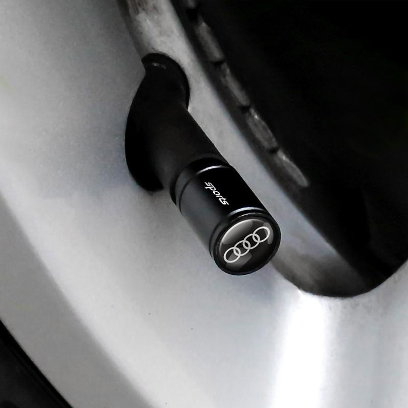 4Pcs for 7wsjn Sline A7 C7 C8 RS S Q3 Q5 Q7 A6 Emblem Tire Valve Dust Caps Stem Covers Car Wheel Tyre Air Valve Covers Accessorie wsjn7