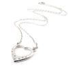 [J0866] - White 'Love' Silver Necklace
