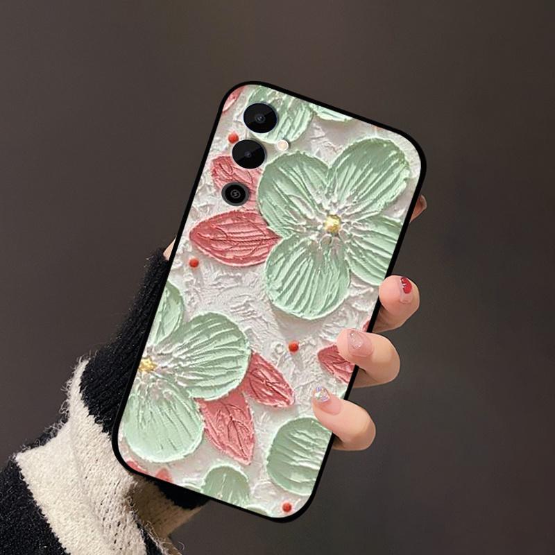 Чехол для Tecno Pova Neo 2 Neo2 LG6n Защитные чехлы для телефона из ТПУ-силикона Для Tecno Pova Neo 2 Задняя крышка Мягкий чехол-бампер Цветок