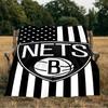 Brooklyn Basketball Team Blanket Flannel Throw for Sofa, Indoor, Camping, Living Room, Office, Chair, And Bed Soft Birthday Gift