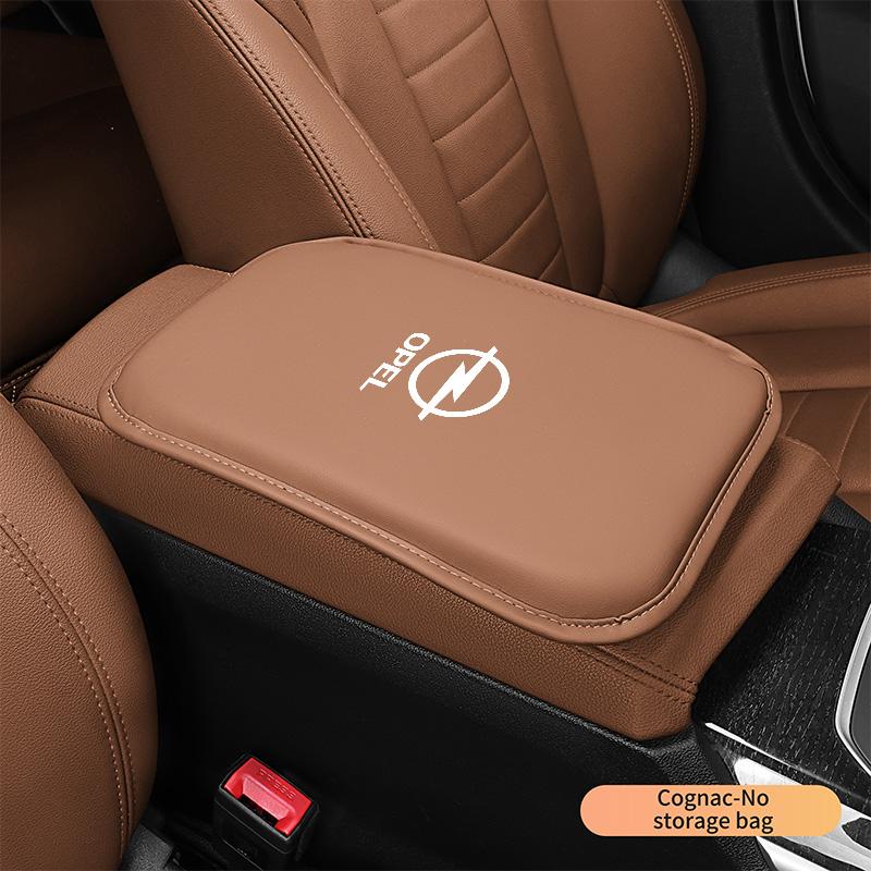 Leather Car Armrest Box Mats Auto Center Console Cover For Opel Corsa D Astra G H J K F Mokka C Zafira B Antara Corsa Accessorie FB3