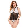 CHEST 5XL White Lace Suspender Sexy Dew Point Pajamas Hot Summer Breathable Women's Large Sexy Underwear