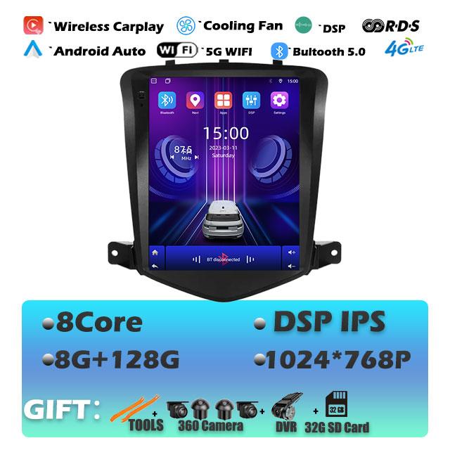 For Chevrolet Cruze 2008-2019 Carplay Android 14 Head Unit Car Radio Multimedia Video Player GPS Navigaion Stereo Audio