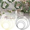 1PC Iron Hoops DIY Craft Metal Ring Black Wedding Wreath Handmade Iron Flower Rings Gold Party Decoration